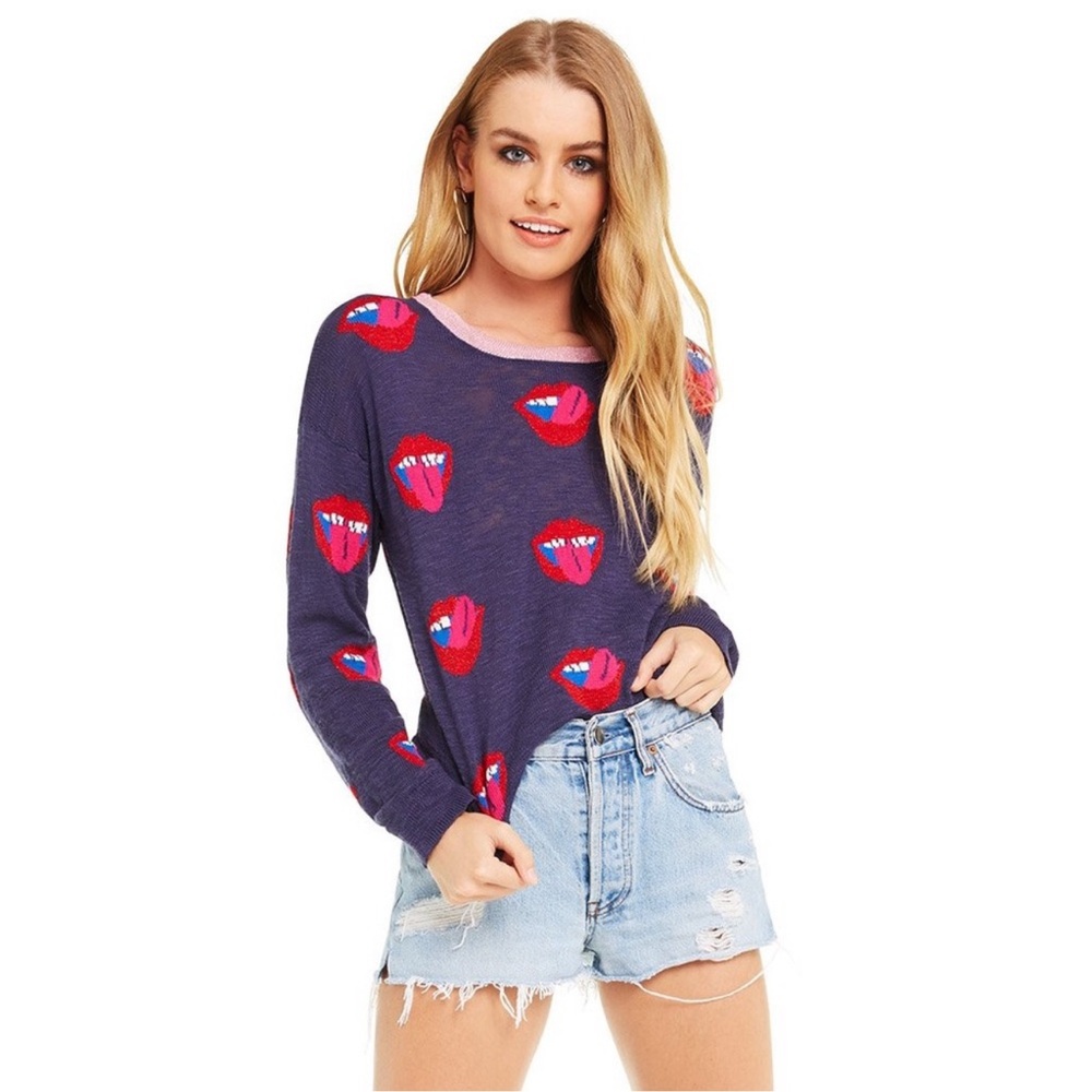 NWT Wildfox Lippy Laura Knit Sweater